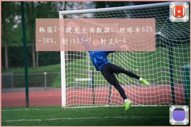 韩国2-1捷克全场数据:控球率62%-38%,射门15-7,射正6-4